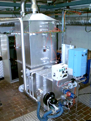 Photograph of the Small-scale High Temperature Air Combustion (HiTAC) furnace at the Unit of Processes