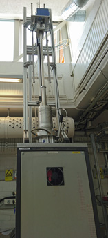 Photograph of the kinetic furnace known as Madonna.  This furnace provides a controlled atmosphere for samples and additives both inside and outside the heated reaction chamber.