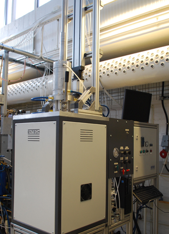 Kinetic furnace at KTH. This furnace allows stirring and addition of material under a controlled atmosphere.
